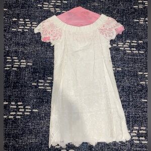 The impeccable pig white lace strapless dress